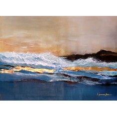 L'passo Benjamin, 36 x 48 Inch, Acrylic on Canvas, Abstract Paintings, AC-LPB-032